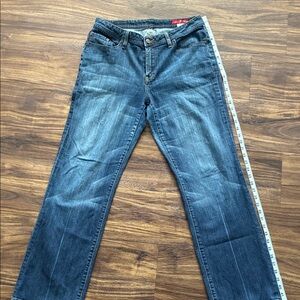 Seven7 Dark Blue Straight Leg Women's Jeans